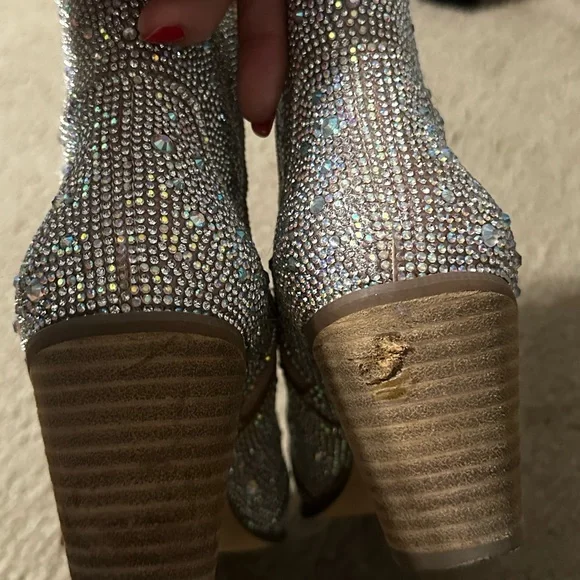 Matisse Glitter Ankle Boots in Rose Pink Gold - Picture 5 of 5